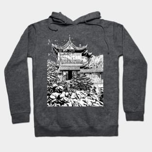 Chinese temple nankin ink Hoodie